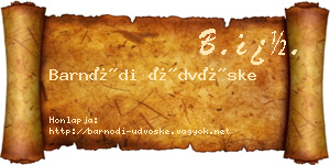 Barnódi Üdvöske névjegykártya